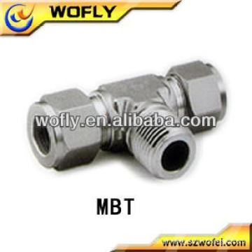 China Tubulação de aço inoxidável macho Branch T Tubo / Pipe Hidráulica Fittings